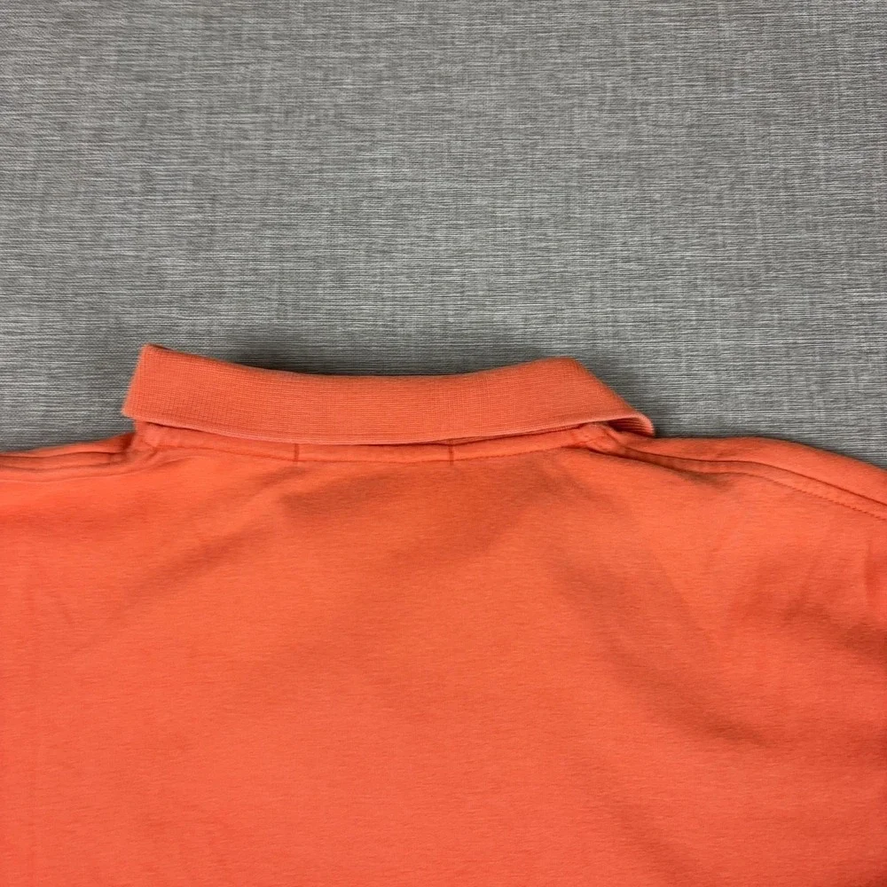 Vintage Polo Ralph Lauren Polo Shirt Mens M Orange Regular Fit Short Sleeve